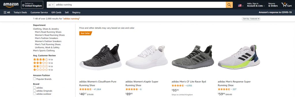 Amazon’s search engine uses context to give better recommendations