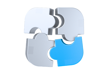 Puzzle pieces demonstrating the process of document scanning and imaging.