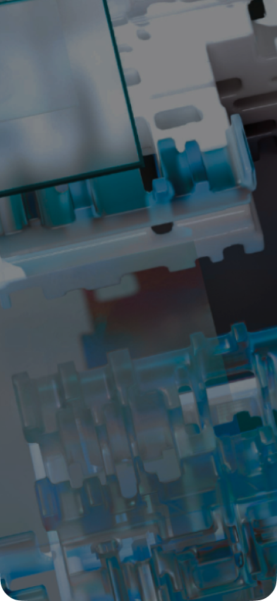 A complex modern 3D visualization of the data capture technology.