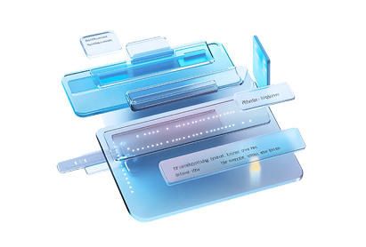 A futuristic visualization of the natural language processing technology.